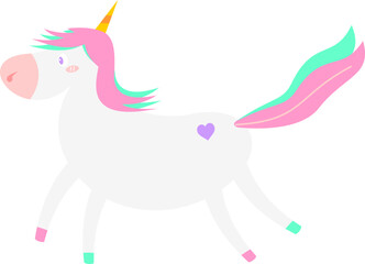 cute unicorn vector illustration 