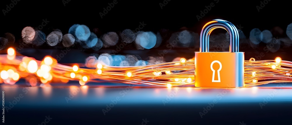 Poster cybersecurity compliance event digital network security visual content futuristic environment close-