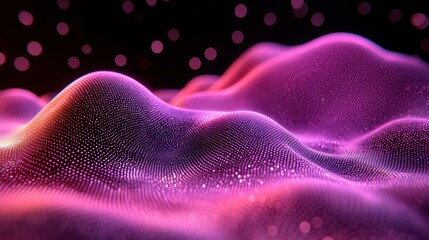 Obraz premium Abstract Pink and Purple Particle Wave
