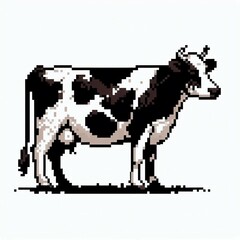 Naklejka premium Pixelated Cow Illustration Suitable for Digital Content