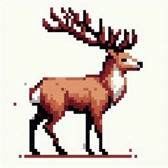 Fototapeta premium Pixelated Deer Image Suitable for Digital Content