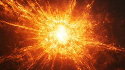 Sunburst pattern. Abstract radial bright sun burst background. Orange center sunlight gradient design. Vector sunbeam