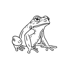 cute amphibian outline