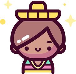 mexican man Illustration on a white background