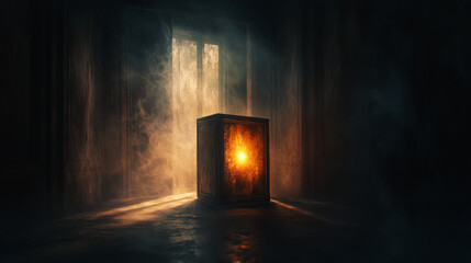 open box with the outgoing light