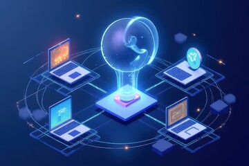 Reverse Proxy Hosting Illustration - Advanced Web Architecture for Enhanced Security and Performance