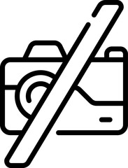 no camera Illustration on a white background