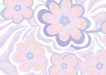 Trendy abstract flowers background for Packaging, Social Media, and Editorial Design