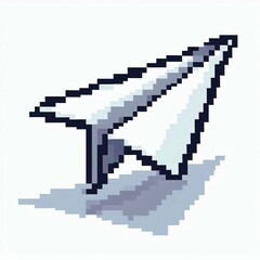 Fototapeta premium Pixelated Paper Airplane Graphic suitable for digital content
