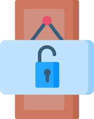 open (3) Illustration on a white background