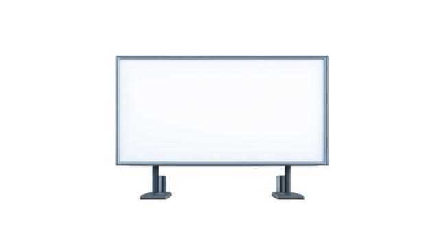 Blank whiteboard on black background, ideal for presentations, brainstorming, and creative thinking