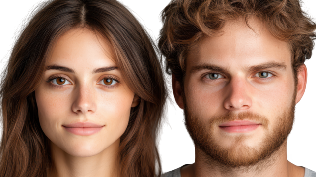 Captivating portrait, man and woman's expressive connection in a modern setting portrait