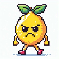Pixel Art Lemon suitable for creative presentation
