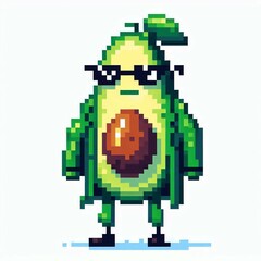 Obraz premium Cool Pixel Avocado Background suitable for website background