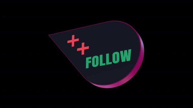 A fun animated 3D social icon in bright retro colours with alpha for easy drag and drop.