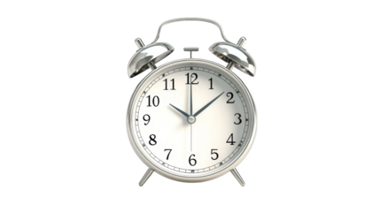 Classic alarm clock on black background, time management, wakeup tool