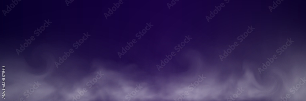 Poster realistic white smoke or mist effect with soft, swirling patterns on a transparent background. perfe