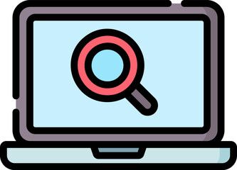 search engine Illustration on a white background.