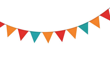 Fototapeta premium Colorful Sharp Flags Garland Element
