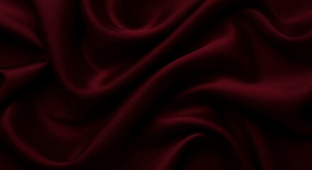Obraz premium Luxurious Deep Red Draped Silk Fabric Texture AI Generated