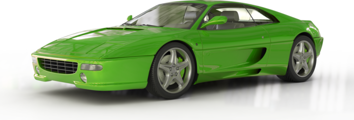 green sports car
