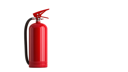 Red fire extinguisher, essential fire safety equipment for emergency preparedness