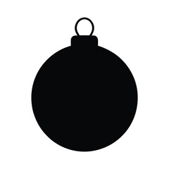 Obraz premium black Christmas ball vector illustration
