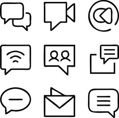Communication Icons Pack Vector