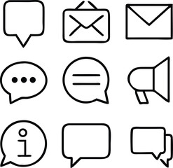 Communication Icons Pack Vector