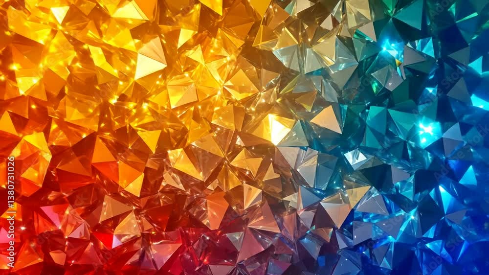 Poster abstract crystal background with iridescent texture in panoramic view generative ai