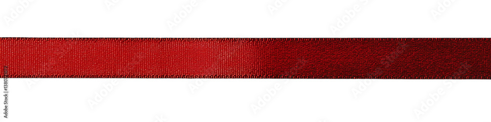 Poster a close up of a vibrant red ribbon on a trasparent background for festive and decorative designs eig