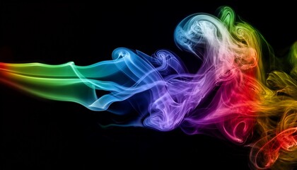 虹色の煙：抽象的なカラフルアート