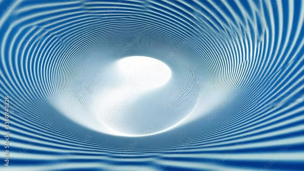 Poster dynamic blue halftone circle with rippling patterns generative ai