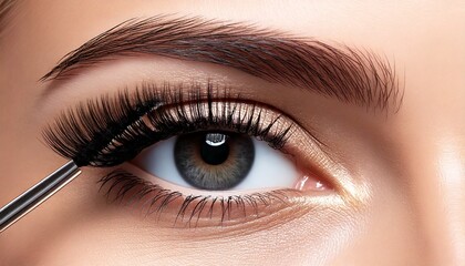 Obraz premium A Precise Eyeliner Applied Along the Upper Lash Line, Creating a Defined Cat-Eye Flick