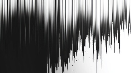 Abstract black and white glitch texture.