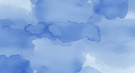 Obraz premium Abstract Blue Ink Wash Watercolor Background Texture AI Generated