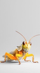 Captivating mantis insect posing with intriguing features and natural beauty on a soft background showcasing its elegance