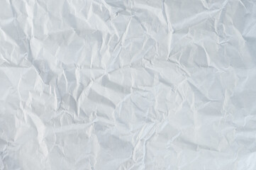 Crumple damaged white paper