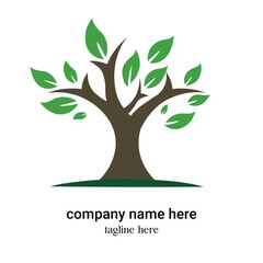 Obraz premium vector tree logo