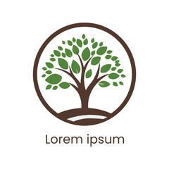 Obraz premium vector tree with green leaves