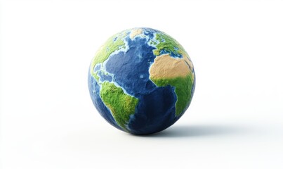 Fototapeta premium Earth globe on white background, ideal for environmental projects