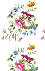 Set of watercolor flower bouquets, clipart isolated on a white background, in pastel colors,
colorful floral seamless pattern