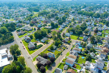 Sayreville American town New Jersey suburb has diverse homes tidy lawns under serene atmosphere.