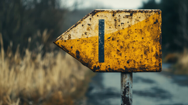 Creative linear direction arrow sign. The concept of choosing the direction of the road junction. Vector