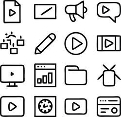 Content Creator Icons Vector Art