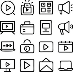 Content Creator Icons Vector Art