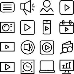 Content Creator Icons Vector Art