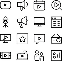 Content Creator Icons Vector Art