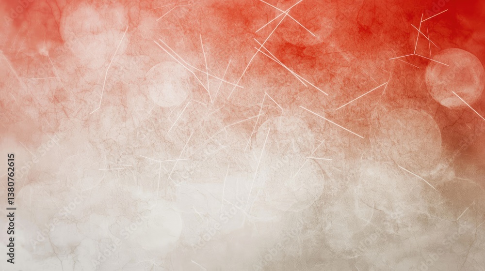Poster a retro-inspired grainy red and white background with a subtle noise overlay.