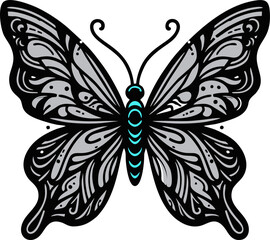 blue butterfly illustration
